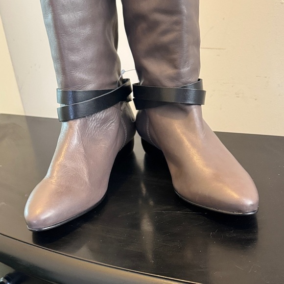 Like New Pour La Victoire Gray Over the Knee Pull Up Boots - Picture 4 of 11